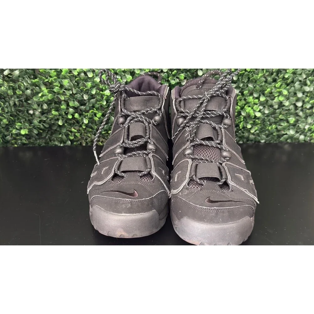 Nike Air More Uptempo Reflective Triple Black 414962-004 Men’s Size 11